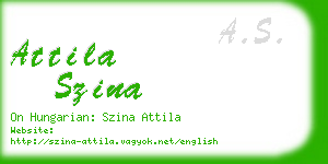 attila szina business card